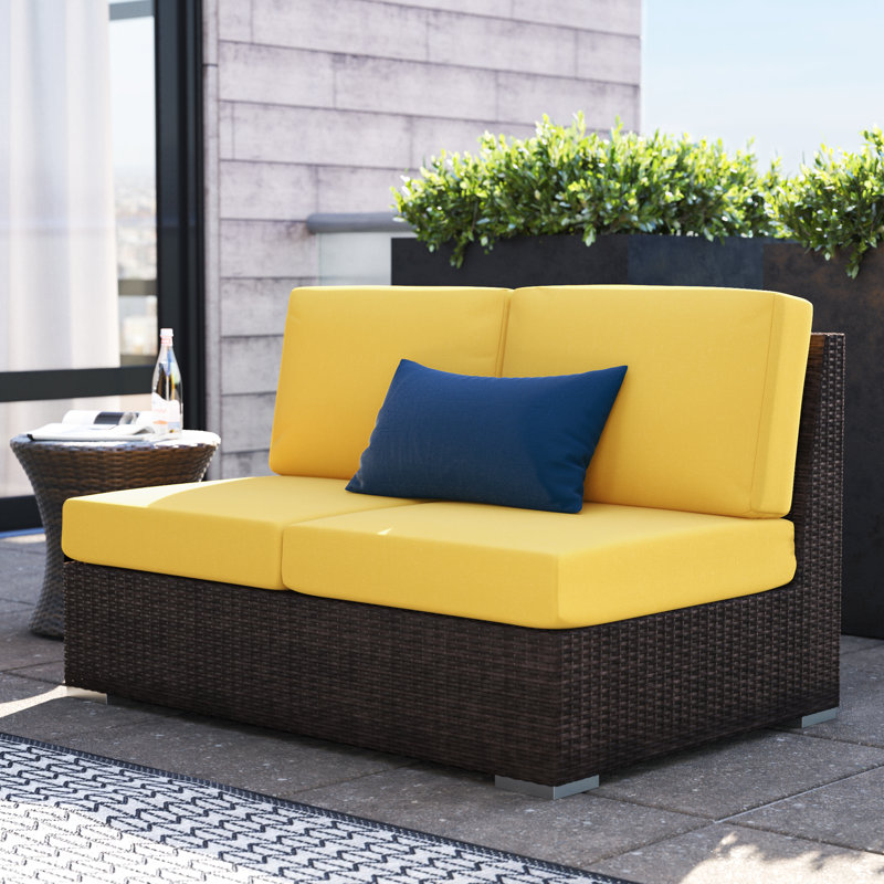 Latitude Run® Carnegie Armless Loveseat with Cushions Wayfair